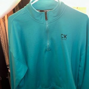 Half-Zip Aqua Blue CK fleece! ✨
